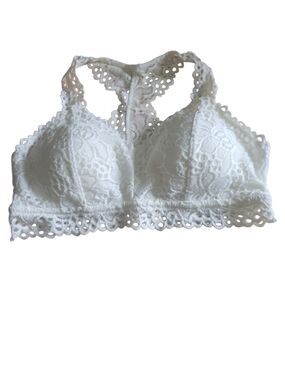 Maurices White Lace Racerback Bralette